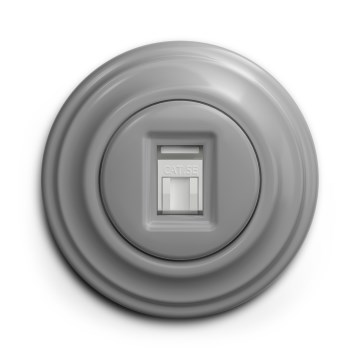 Kliklap - Tomada de dados retro com moldura cinzenta