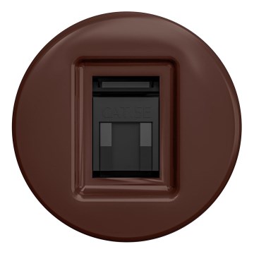 Kliklap - Tomada de dados retro sem moldura castanha