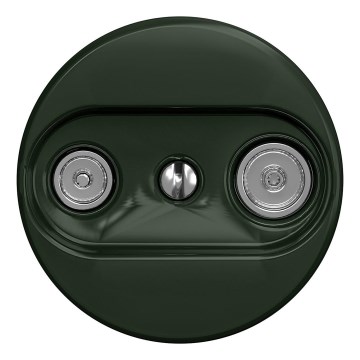 Kliklap - Tomada de parede retro para TV+R (final) sem moldura verde