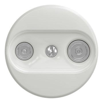 Kliklap - Tomada de participante retro TV+R (em série) sem moldura branca