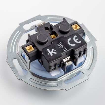 Kliklap - Tomada doméstica retro com moldura SCHUKO 230V/16A azul