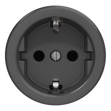 Kliklap - Tomada doméstica retro sem moldura SCHUKO 230V/16A antracite