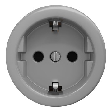 Kliklap - Tomada doméstica retro sem moldura SCHUKO 230V/16A cinzenta