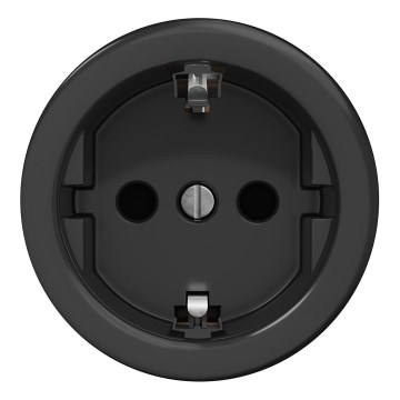 Kliklap - Tomada doméstica retro sem moldura SCHUKO 230V/16A preta