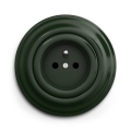 Kliklap - Tomada retro de parede com moldura 230 V verde