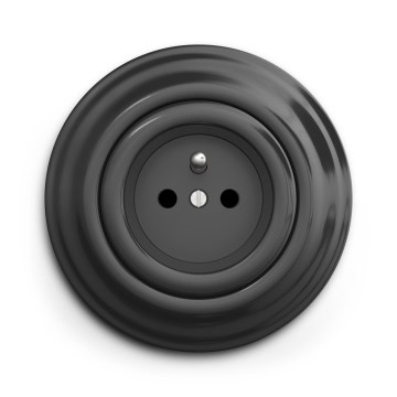 Kliklap - Tomada retro doméstica com moldura 230V antracite