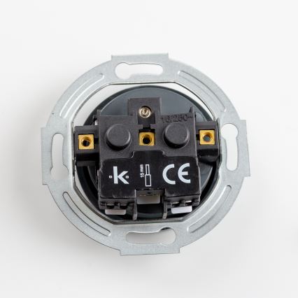 Kliklap - Tomada retro doméstica com moldura 230V antracite