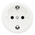 Kliklap - Tomada retro doméstica sem moldura SCHUKO 230V/16A branco neve