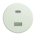 Kliklap - Tomada USB Retro A+C sem moldura, verde menta mate