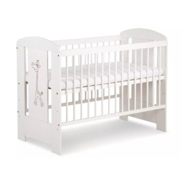 KLUPŚ - Berço infantil SAFARI 120x60 cm girafa pinho/branco