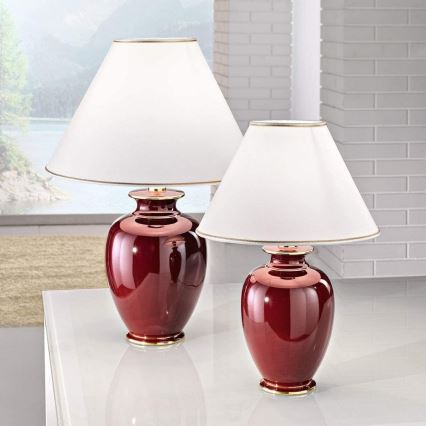 Kolarz 0014.73.7 - Candeeiro de mesa BORDEAUX 1xE27/100W/230V