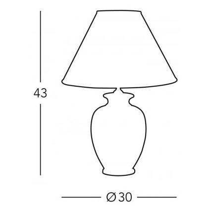 Kolarz 0014.73.7 - Candeeiro de mesa BORDEAUX 1xE27/100W/230V