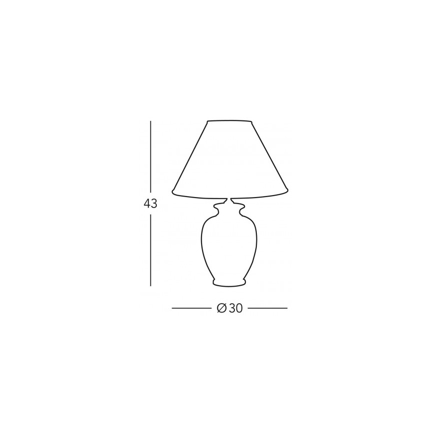 Kolarz 0014.73.7 - Candeeiro de mesa BORDEAUX 1xE27/100W/230V