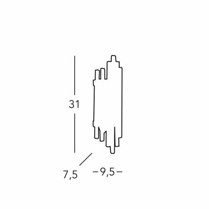 Kolarz 0342.62S.5 - Iluminação de parede ONTARIO 2xE14/40W/230V 31 cm cromado brilhante
