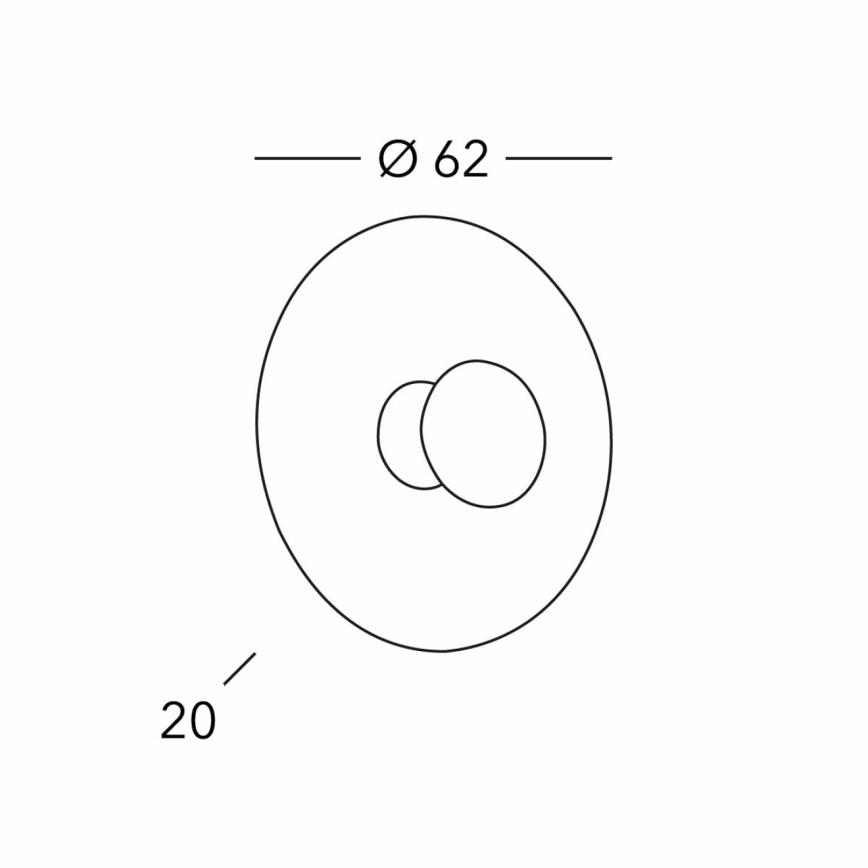 Kolarz 0365.61XL.V1.3 - Iluminação de parede LUNA 1xE27/100W/230V 24K dourado