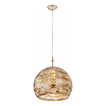 Kolarz 0392.31L.3.Aq.Ch - Candeeiro suspenso LUNA 1xE27/60W/230V 24K dourado