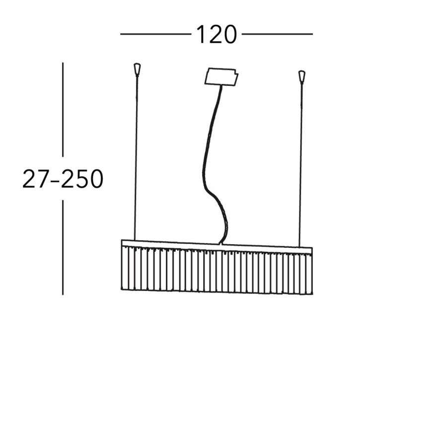 Kolarz 314.87.5 - Candeeiro suspenso de cristal PRISMA 7xG9/25W/230V cromado brilhante