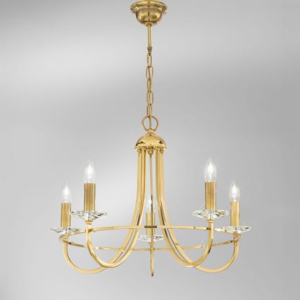 Kolarz 330.85.8C - Lustre de cristal em corrente IMPERIAL 5xE14/60W/230V dourado