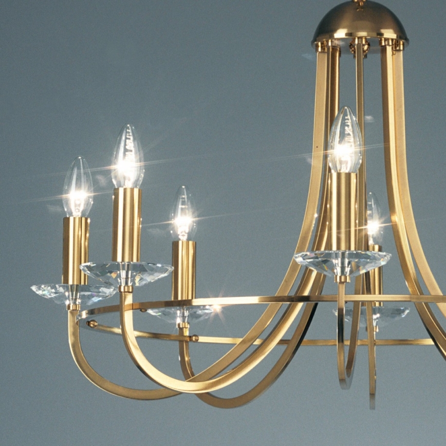 Kolarz 330.88.8C - Lustre de cristal em corrente IMPERIAL 8xE14/60W/230V dourado
