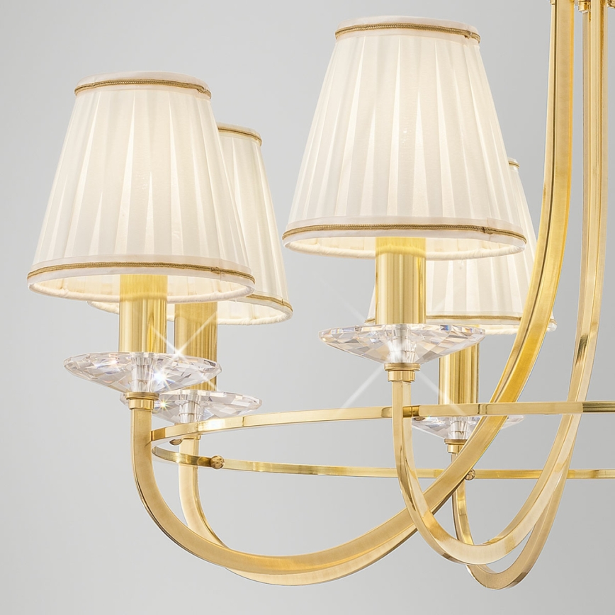 Kolarz 330.88.8C - Lustre de cristal em corrente IMPERIAL 8xE14/60W/230V dourado