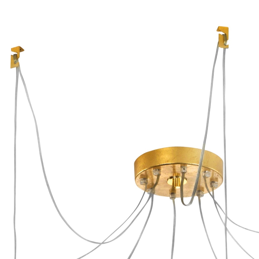 Kolarz 6009.30830 - Candeeiro suspenso RAGGIO 8xE14/25W/230V aranha 24K dourado