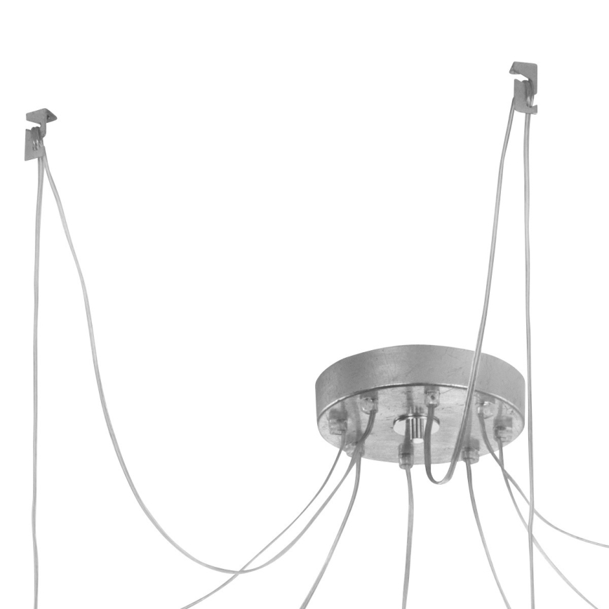 Kolarz 6009.30850 - Candeeiro suspenso RAGGIO 8xE14/25W/230V aranha prateado