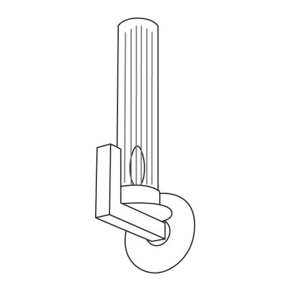 Kolarz 6009.60130 - Iluminação de parede RAGGIO 1xE14/25W/230V 24K dourada