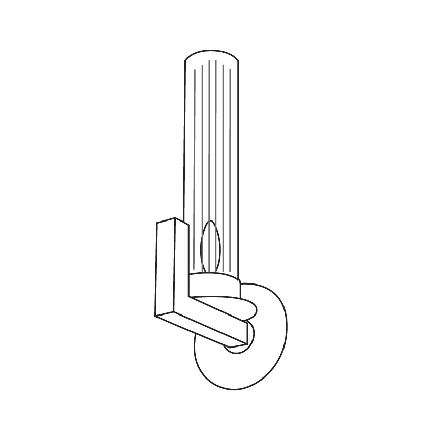 Kolarz 6009.60150 - Iluminação de parede RAGGIO 1xE14/25W/230V prateado