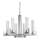 Kolarz 6009.80650 - Candelabro suspenso RAGGIO 6xE14/25W/230V prateado