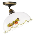 Kolarz 731.10.114 - Lustre de tecto sobreposto NONNA 1xE27/75W/230V Ø 30 cm vinho/morango