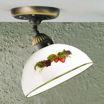 Kolarz 731.10.121 - Candeeiro integrado NONNA 1xE27/75W/230V diâmetro 20 cm uvas/morangos