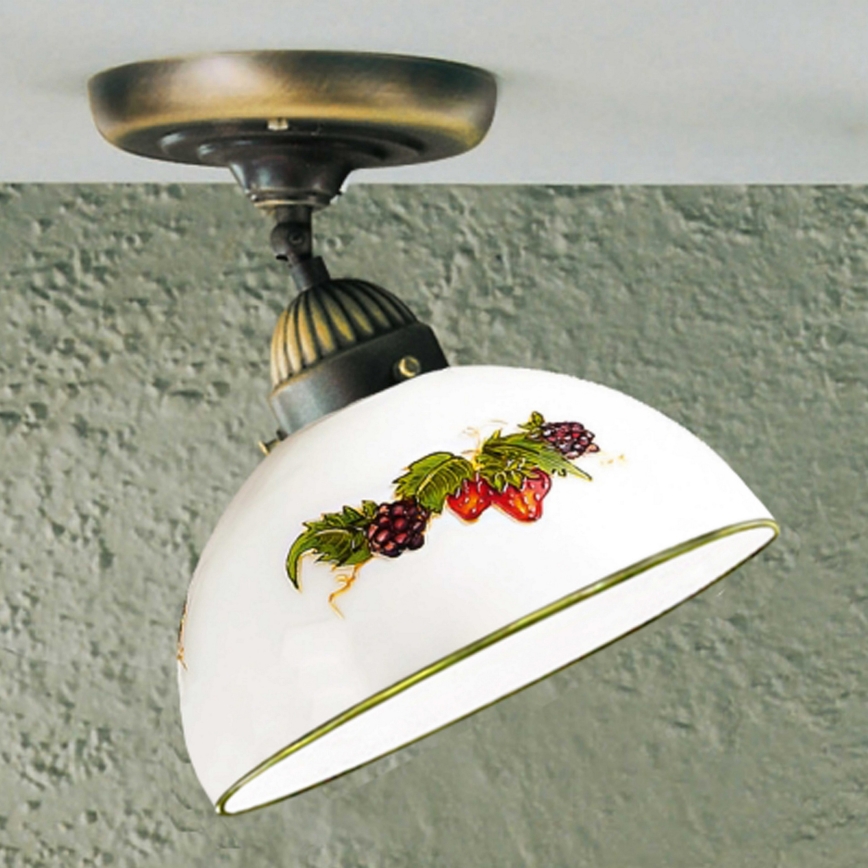 Kolarz 731.10.121 - Candeeiro integrado NONNA 1xE27/75W/230V diâmetro 20 cm uvas/morangos