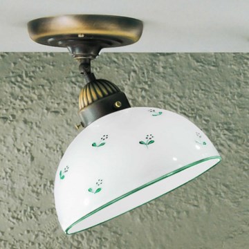 Kolarz 731.10.20 - Candeeiro integrado NONNA 1xE27/75W/230V diâmetro 20 cm verde