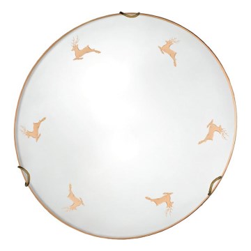 Kolarz 731.11.4.150 - Aplique de parede NONNA 1xE27/60W/230V Ø 30 cm, acabamento em rose gold com motivo de cervo