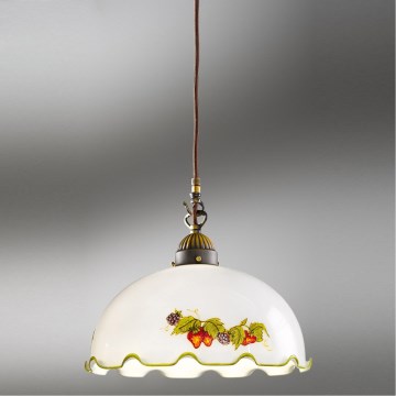 Kolarz 731.30.113 - Lustre suspenso por cabo NONNA 1xE27/75W/230V Ø 20 cm vinho/morango