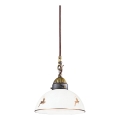 Kolarz 731.30.150 - Lustre suspenso por cabo NONNA 1xE27/75W/230V Ø 20 cm, acabamento rose gold com efeito chifre de veado