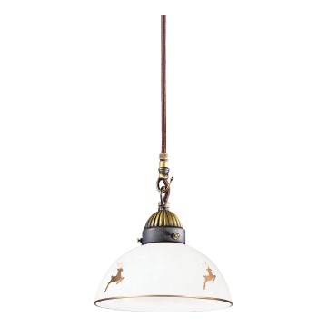 Kolarz 731.30.150 - Lustre suspenso por cabo NONNA 1xE27/75W/230V Ø 20 cm, acabamento rose gold com efeito chifre de veado