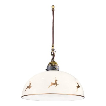 Kolarz 731.30.151 - Lustre em cabo NONNA 1xE27/75W/230V Ø 30 cm, acabamento rose gold com motivos de chifre de veado
