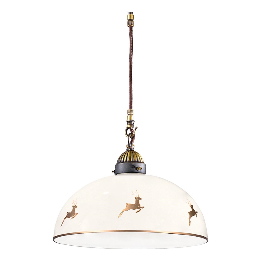 Kolarz 731.30.151 - Lustre em cabo NONNA 1xE27/75W/230V Ø 30 cm, acabamento rose gold com motivos de chifre de veado
