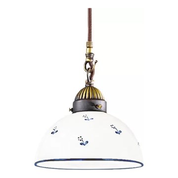 Kolarz 731.30.16 - Candeeiro suspenso NONNA 1xE27/75W/230V diâmetro 20 cm azul