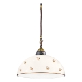 Kolarz 731.30.171 - Lustre suspenso por cabo NONNA 1xE27/75W/230V Ø 30 cm flores ouro rosé