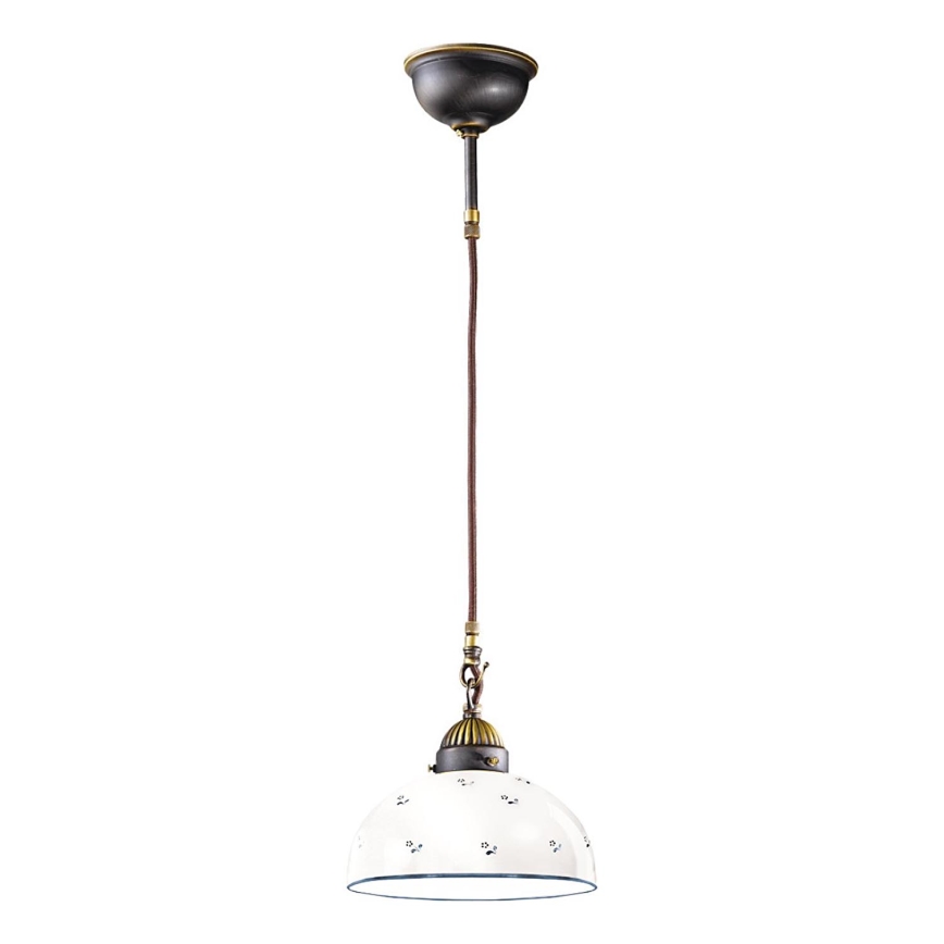 Kolarz 731.30.24 - Candeeiro suspenso NONNA 1xE27/75W/230V diâmetro 30 cm azul