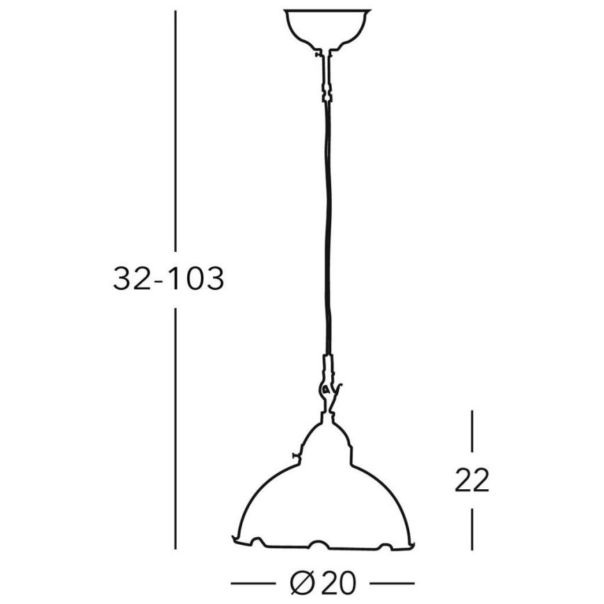Kolarz 731.30.53 - Candelabro suspenso NONNA 1xE27/75W/230V