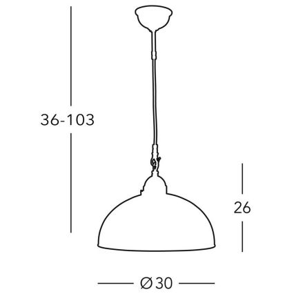 Kolarz 731.30.54 - Candelabro suspenso NONNA 1xE27/75W/230V