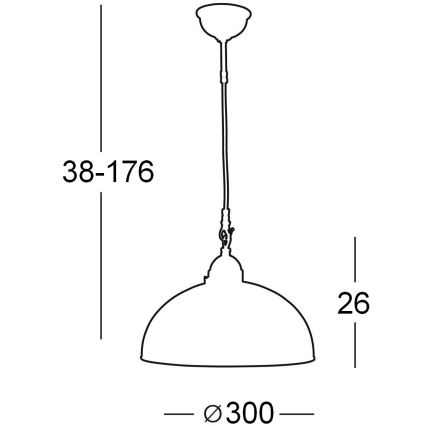 Kolarz 731.30.71 - Candelabro num fio NONNA 1xE27/75W/230V