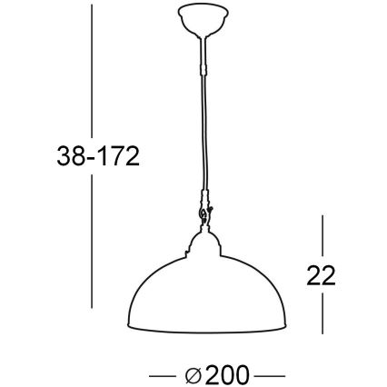 Kolarz 731.30.73 - Candeeiro pendente com cabo NONNA 1xE27/75W/230V branco