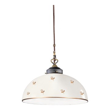 Kolarz 731.32.172 - Lustre suspenso por cabo NONNA 1xE27/75W/230V Ø 36 cm flores ouro rosé