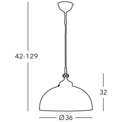 Kolarz 731.32.75 - Candelabro suspenso NONNA 1xE27/75W/230V