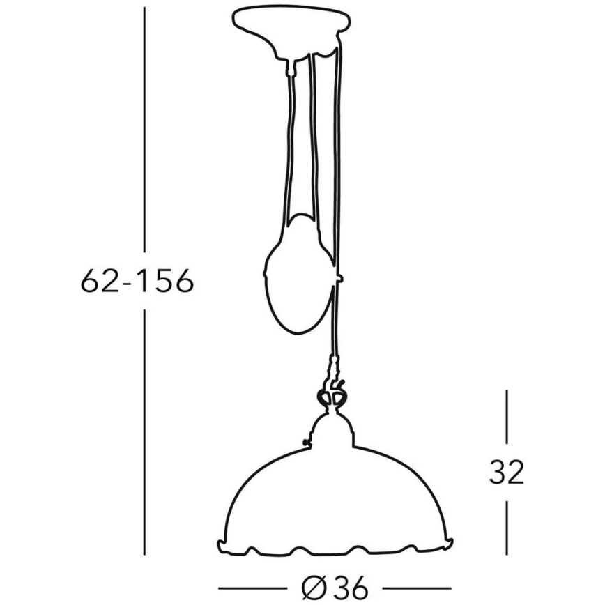 Kolarz 731.33.55 - Candelabro num fio NONNA 1xE27/75W/230V