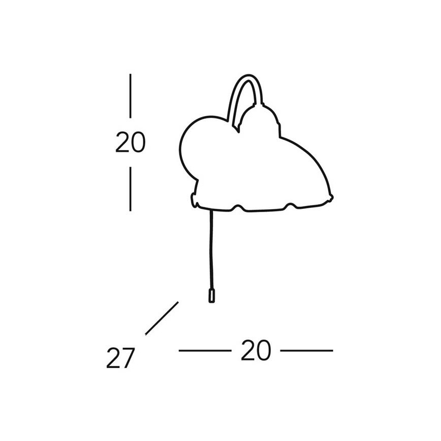 Kolarz 731.61.17 - Iluminação de parede NONNA 1xE27/75W/230V